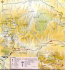Topografische map van de streek rond Machu Picchu 